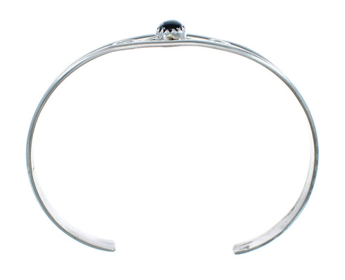 Genuine Sterling Silver Navajo Onyx Cuff Bracelet NN20121